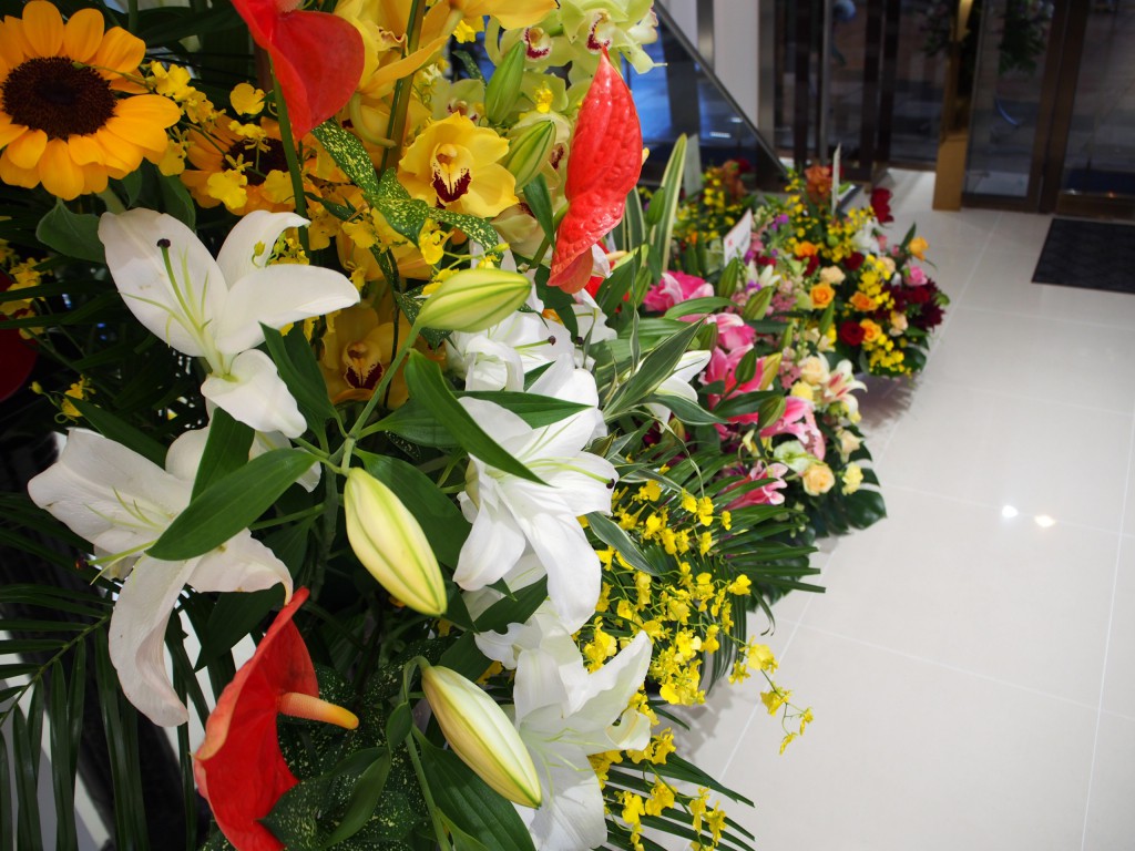 たくさんの開店祝いのお花、ありがとうございました。-スタッフのつぶやき -PB180009-1024x768