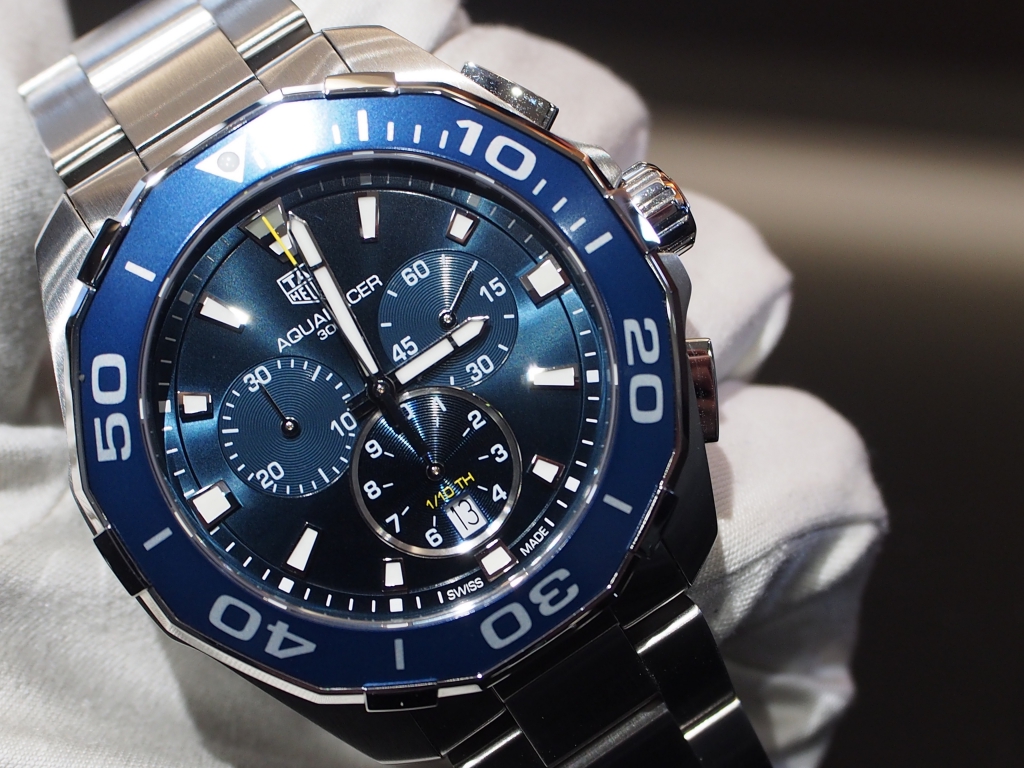 TAGHeuer メンズ 腕時計 アクアレーサー クロノグラフ SS GP