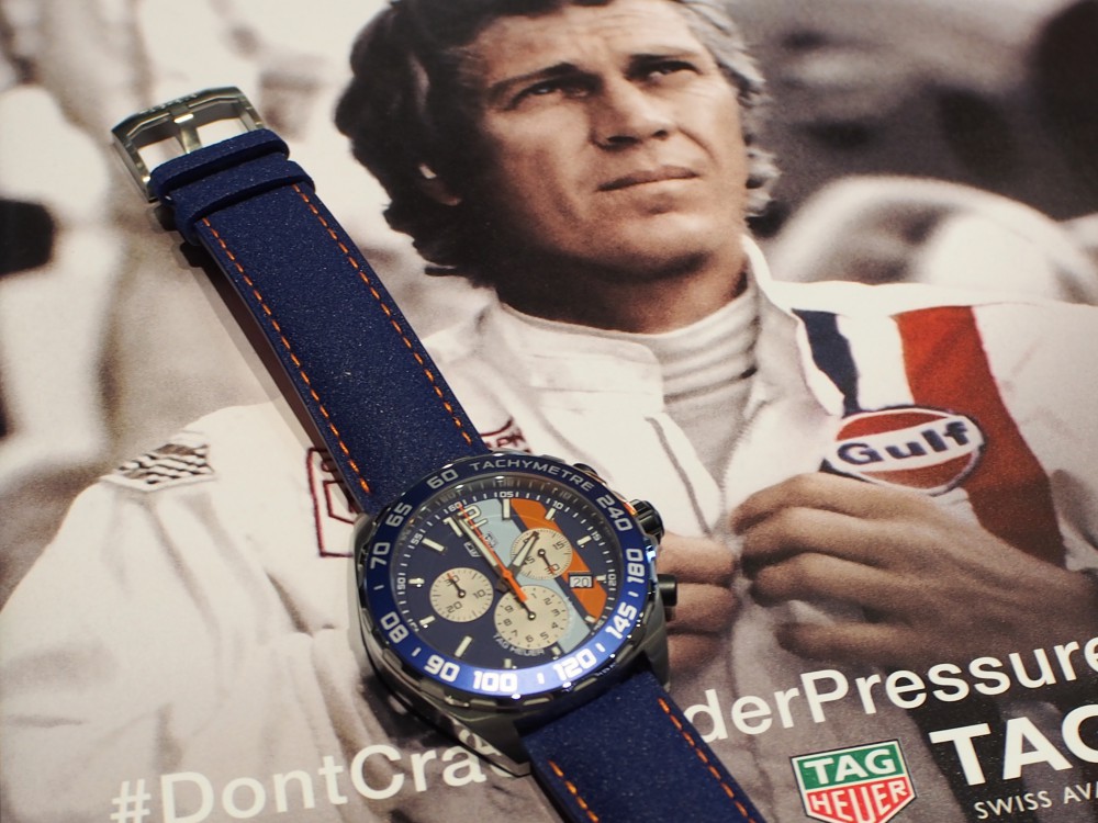 初入荷モデル!! タグ・ホイヤー「フォーミュラ1 クロノグラフ ガルフ エディション」-TAG Heuer フェア・イベント情報 -P7201344