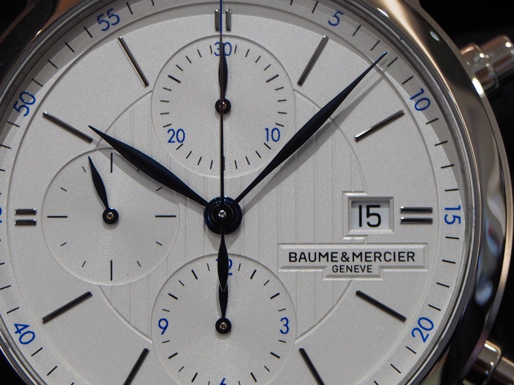 シンプルな時計こそ針が印象を左右する！！ボーム＆メルシエ「クラシマ クロノグラフ」M0A10330-BAUME&MERCIER（取扱い終了） スタッフのつぶやき -PA260063