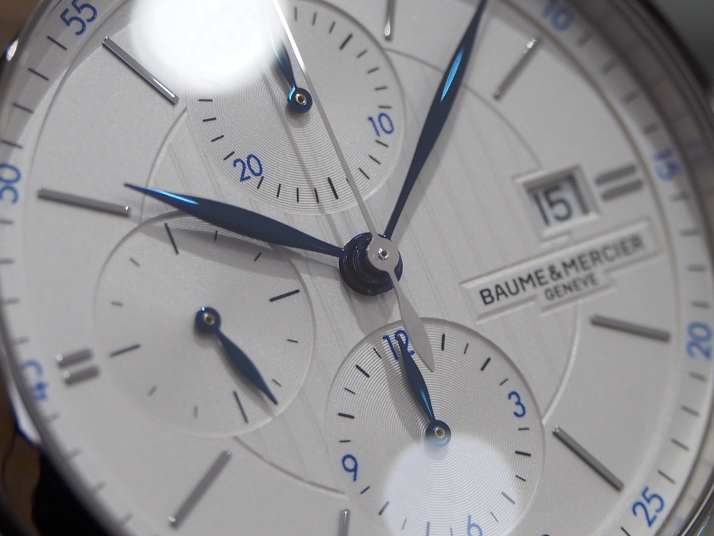 シンプルな時計こそ針が印象を左右する！！ボーム＆メルシエ「クラシマ クロノグラフ」M0A10330-BAUME&MERCIER（取扱い終了） スタッフのつぶやき -PA260068