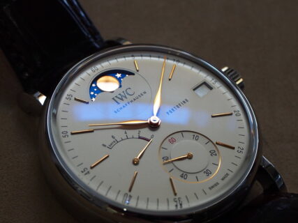 手巻き時計ならではの美しさが堪能できる1本。IWC「ポートフィノ・ハンドワインド・ムーンフェイズ（IW516401）」