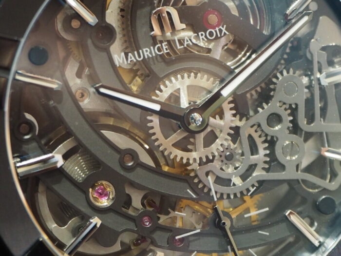 【モーリス・ラクロア】限定品が再入荷致しました。「アイコン オートマティック スケルトン ブラック」-MAURICE LACROIX -P5080561-700x525