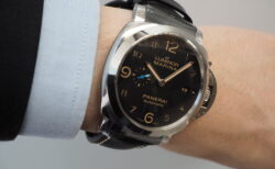 無骨な本格時計は腕に乗せてこそ本当の魅力を感じられます。パネライ ルミノール マリーナ1950 3デイズ