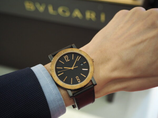 ブロンズを使用したスタイリッシュな時計「ブルガリブルガリソロテンポ」-BVLGARI（取扱い終了） -P6170737-600x450