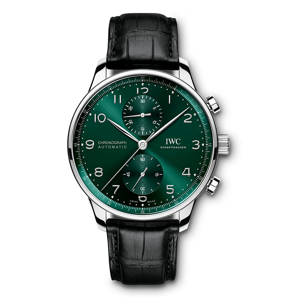 【 IWC 】ポルトギーゼクロノグラフのグリーン文字盤は一見の価値あり!-IWC -ow8696-1