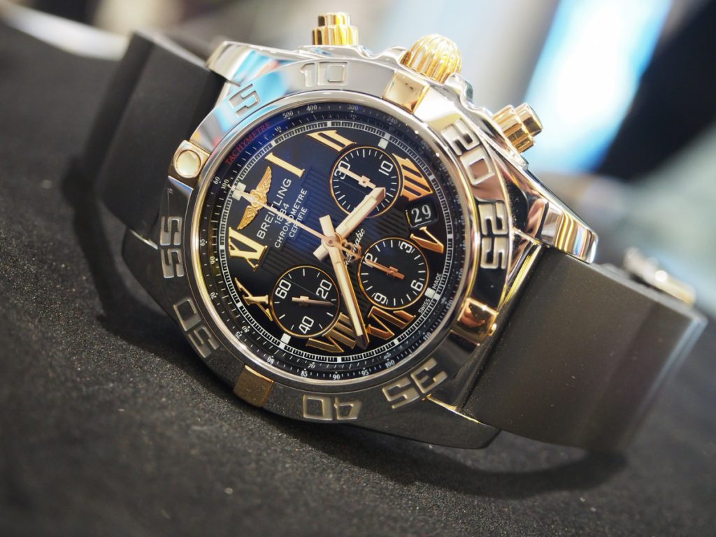 BREITLING　×　Jean Rousseau　　クロノマット44用にオーダーされました！-ブライトリング用 ジャン・ルソー オーダーストラップ oomiya京都店のお客様 -P8290098-1024x768