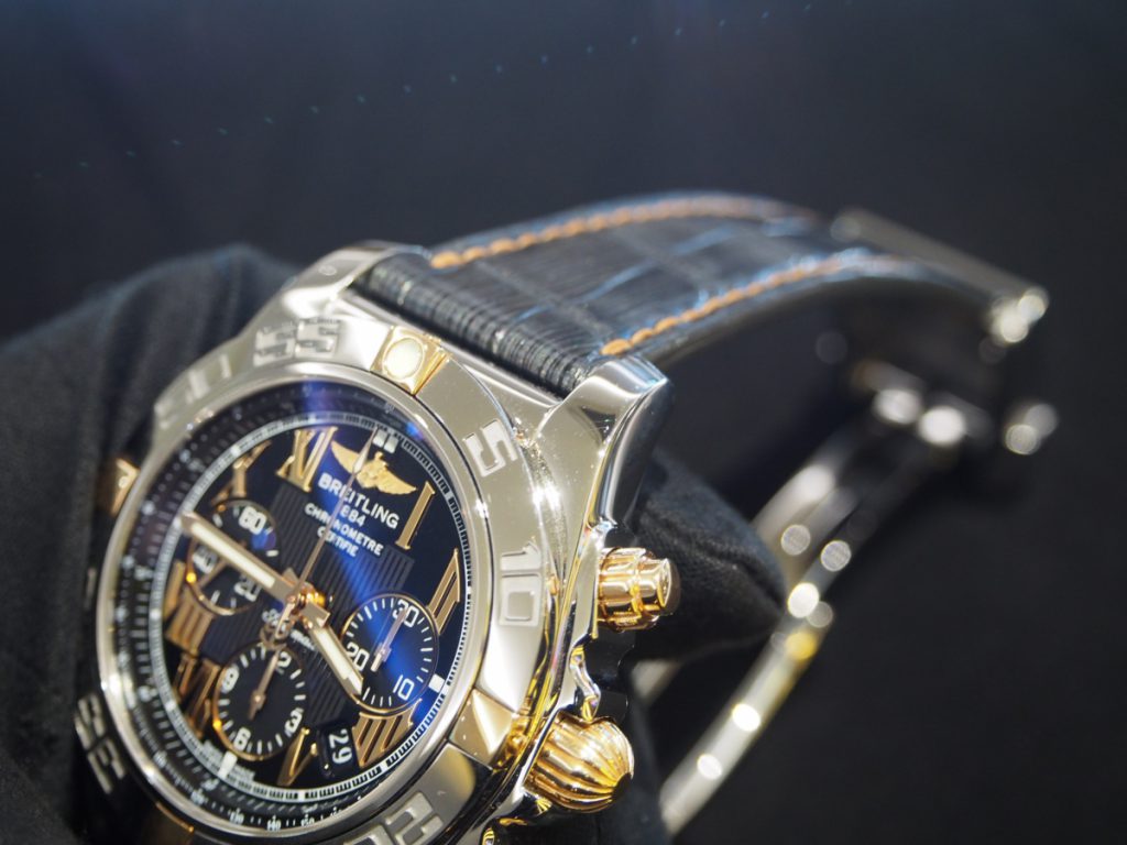 BREITLING　×　Jean Rousseau　　クロノマット44用にオーダーされました！-ブライトリング用 ジャン・ルソー オーダーストラップ oomiya京都店のお客様 -P8290108-1024x768