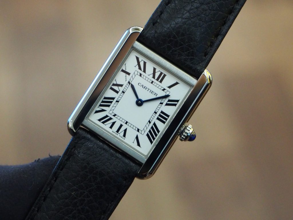 Cartier タンクソロXL 用　正規品　レザーストラップ　ブラック