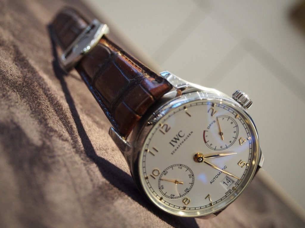 IWCポルトギーゼヨットクラブをサントーニの革ベルトへチェンジ