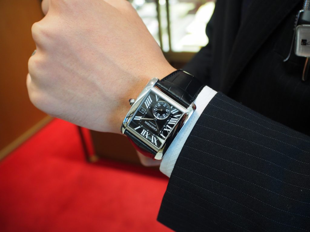 カルティエ Cartier タンクアングレーズ LM 腕時計 メンズ