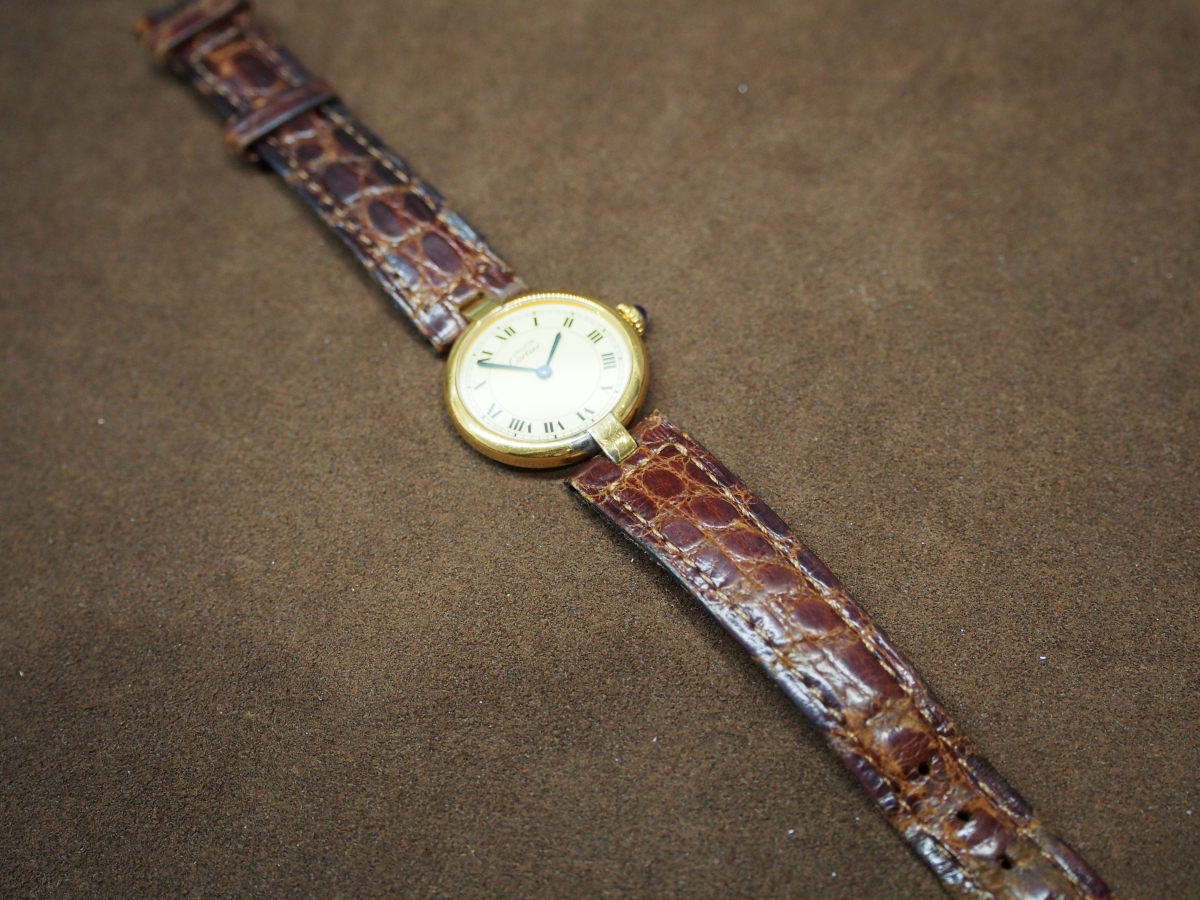 Jean Rousseau × Cartier　　~アンティークの時計をオーダーベルトで復活！~-カルティエ用 ジャン・ルソー オーダーストラップ -P7250456