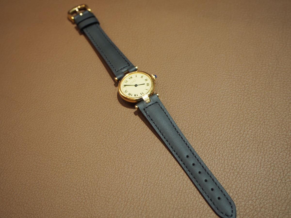 Jean Rousseau × Cartier　　~アンティークの時計をオーダーベルトで復活！~-カルティエ用 ジャン・ルソー オーダーストラップ -P7250457