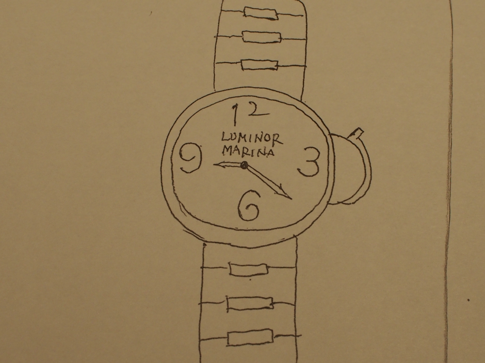 ～時計の絵、描けますか？～@PANERAI(パネライ)/ルミノール-PANERAI スタッフつぶやき -P1231008