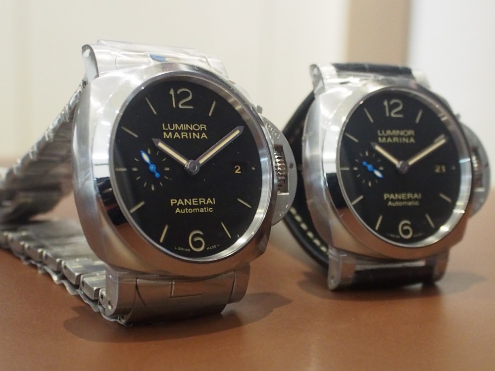 あなたはどっち？パネライルミノール1950 42mmは革ベルト派？ブレス派？PAM00722/PAM01392-PANERAI -P9169400