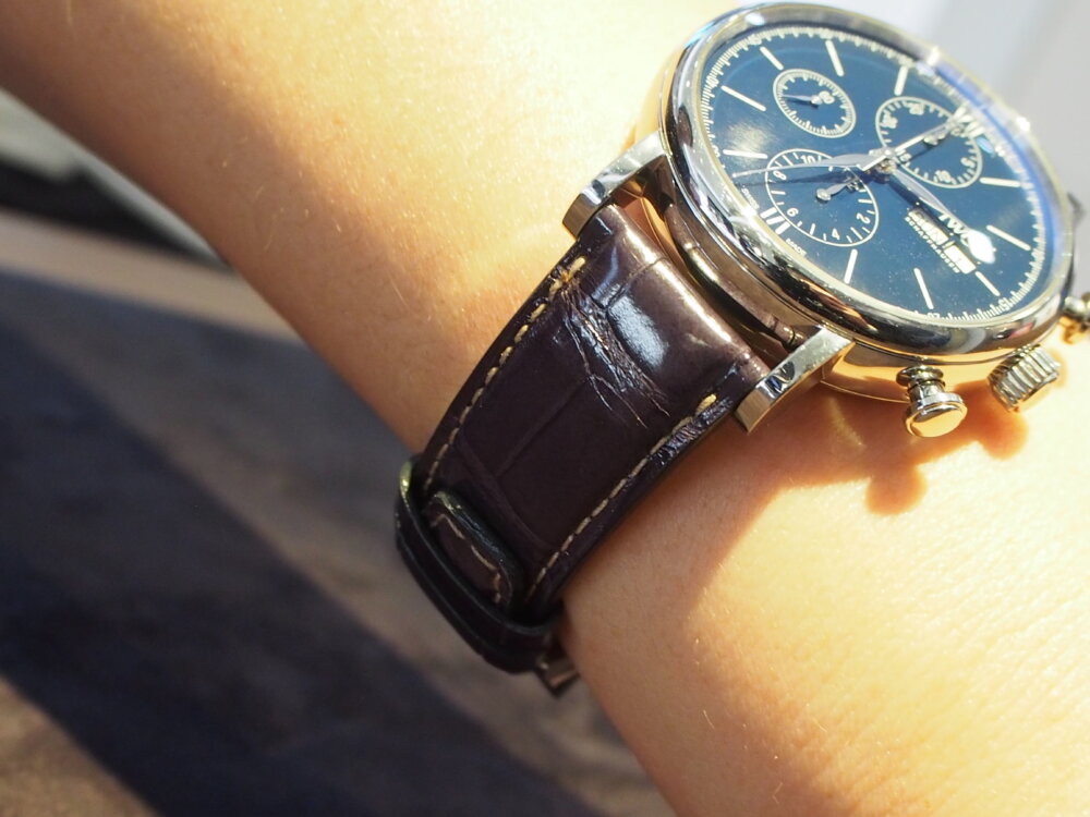 IWC×ジャンルソー 365日使える革ストラップをオーダーストラップ