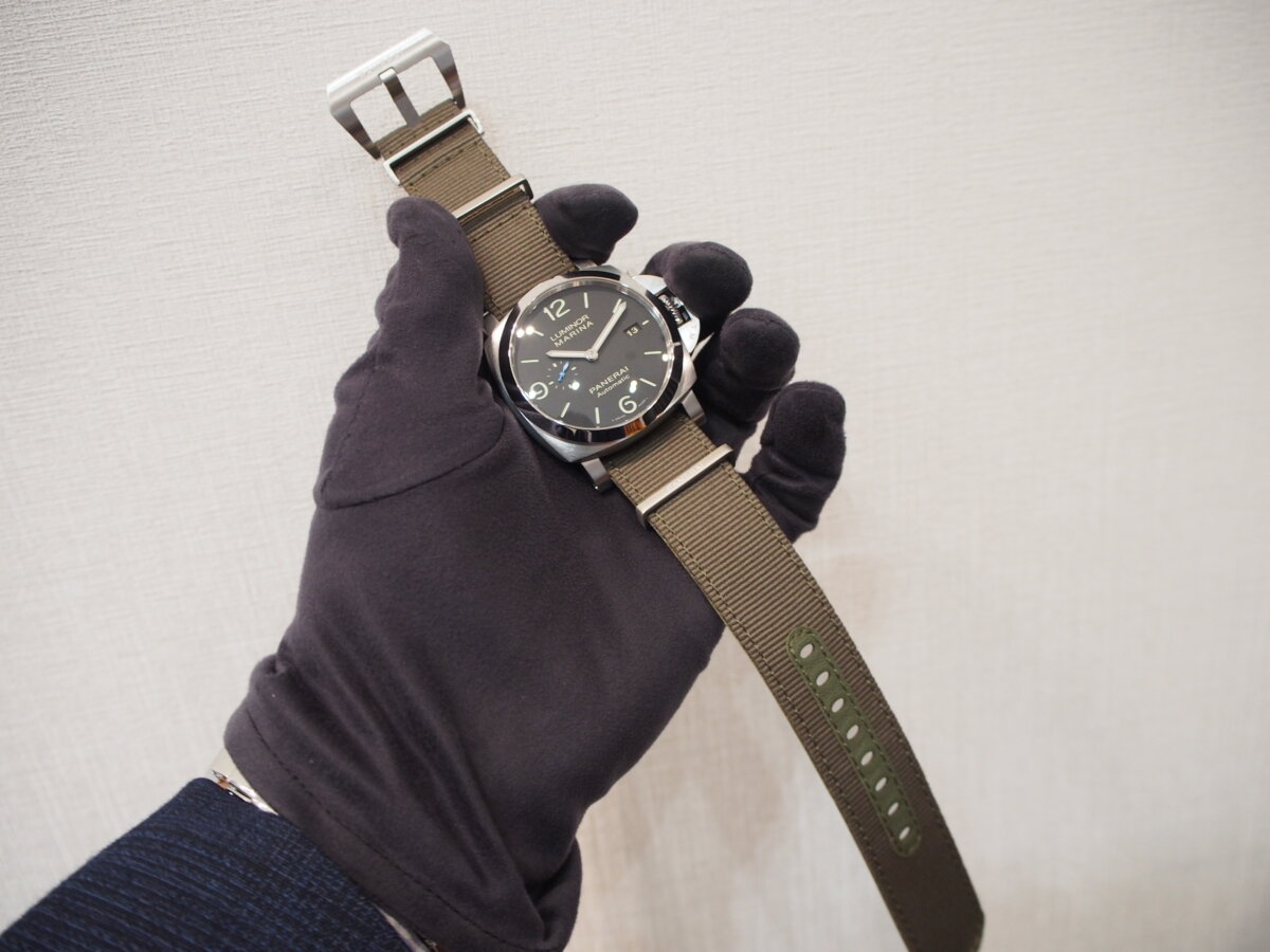 パネライ純正NATOストラップに新色のグリーンが追加！-PANERAI -P1257537