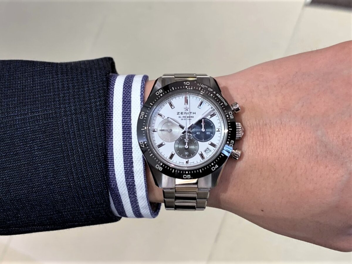 ゼニス クロノマスタースポーツ 純正ストラップと純正Dバックル zenith