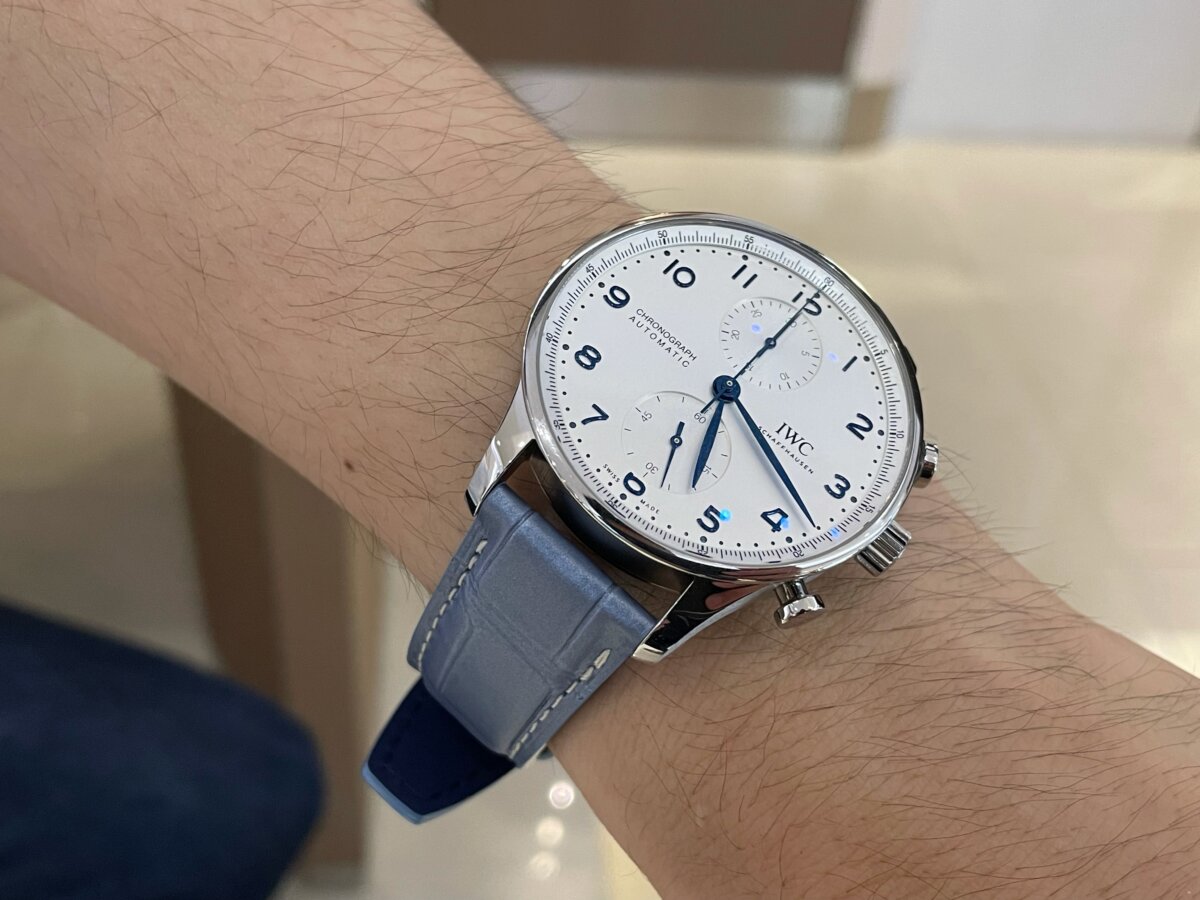 【ジャン・ルソー】オーダーストラップでIWC ポルトギーゼ クロノグラフを夏らしくカスタマイズ-IWC用 ジャン・ルソー オーダーストラップ -image0-4