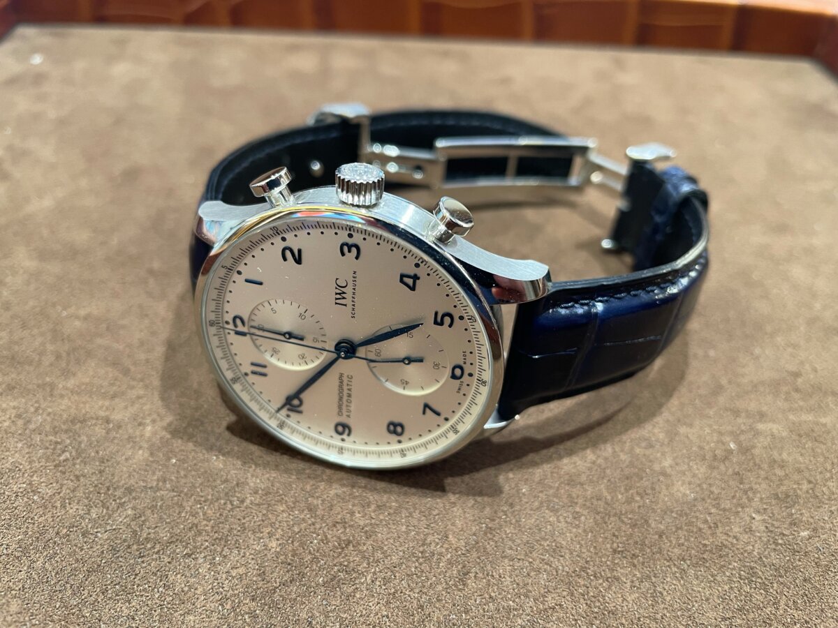 【ジャン・ルソー】オーダーストラップでIWC ポルトギーゼ クロノグラフを夏らしくカスタマイズ-IWC用 ジャン・ルソー オーダーストラップ -image6-1