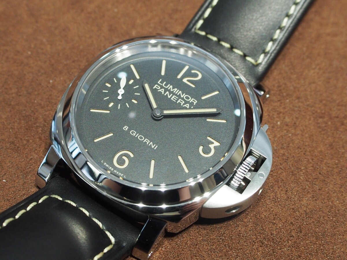 【パネライ】8日間パワーリザーブのパワフルな手巻きモデル「ルミノール ベース」-PANERAI -P9160905