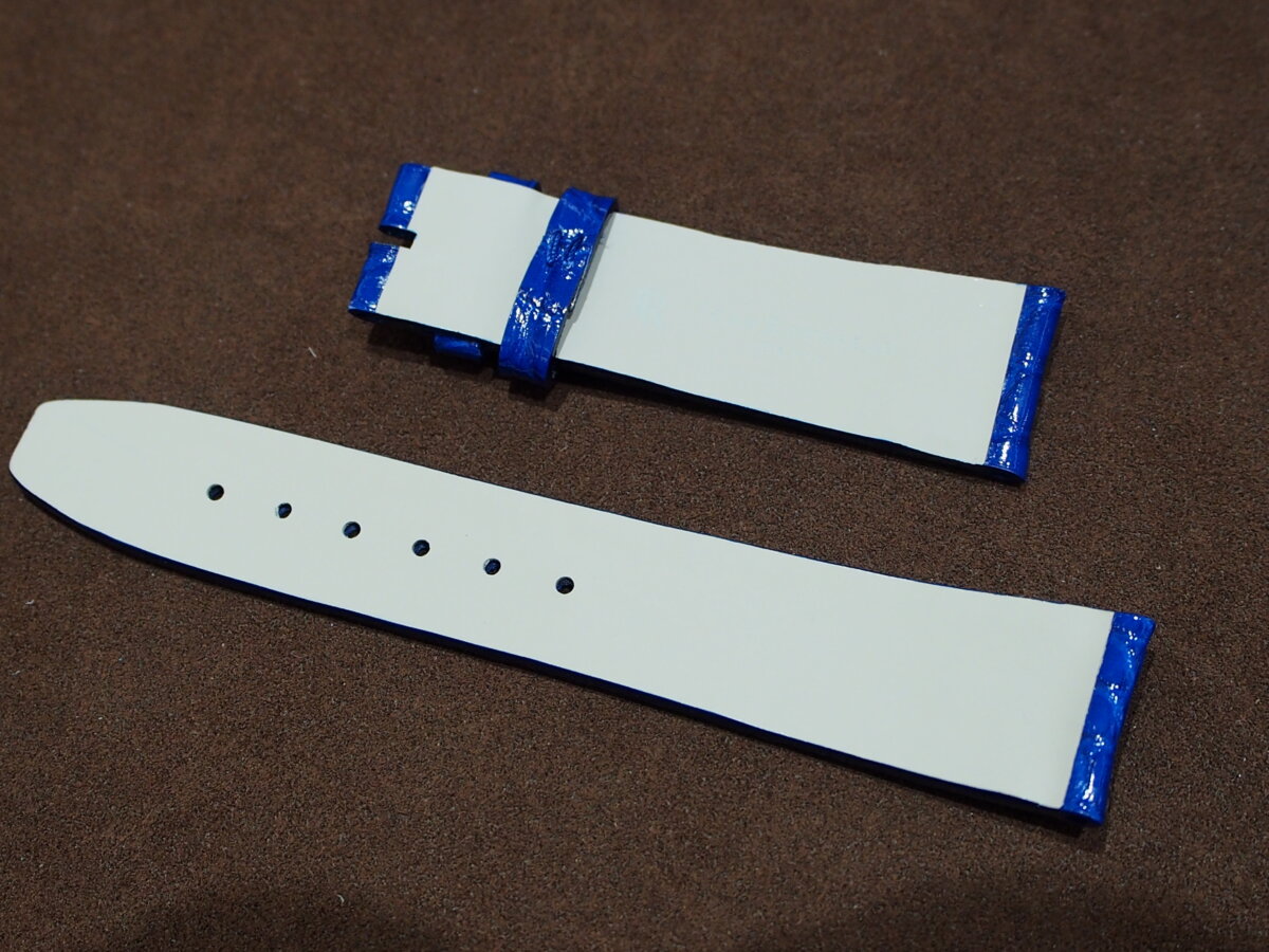 【ジャンルソー】秒針のカラーに合わせたブルーでコーディネート 自分だけの特別なお時計に-IWC用 ジャン・ルソー オーダーストラップ -PA100125