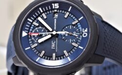 【IWC】まるで夜明け前の海の様な濃い青が印象的なダイバーズ。アクアタイマー・クロノグラフ “ローレウス・スポーツ・フォー・グッド”