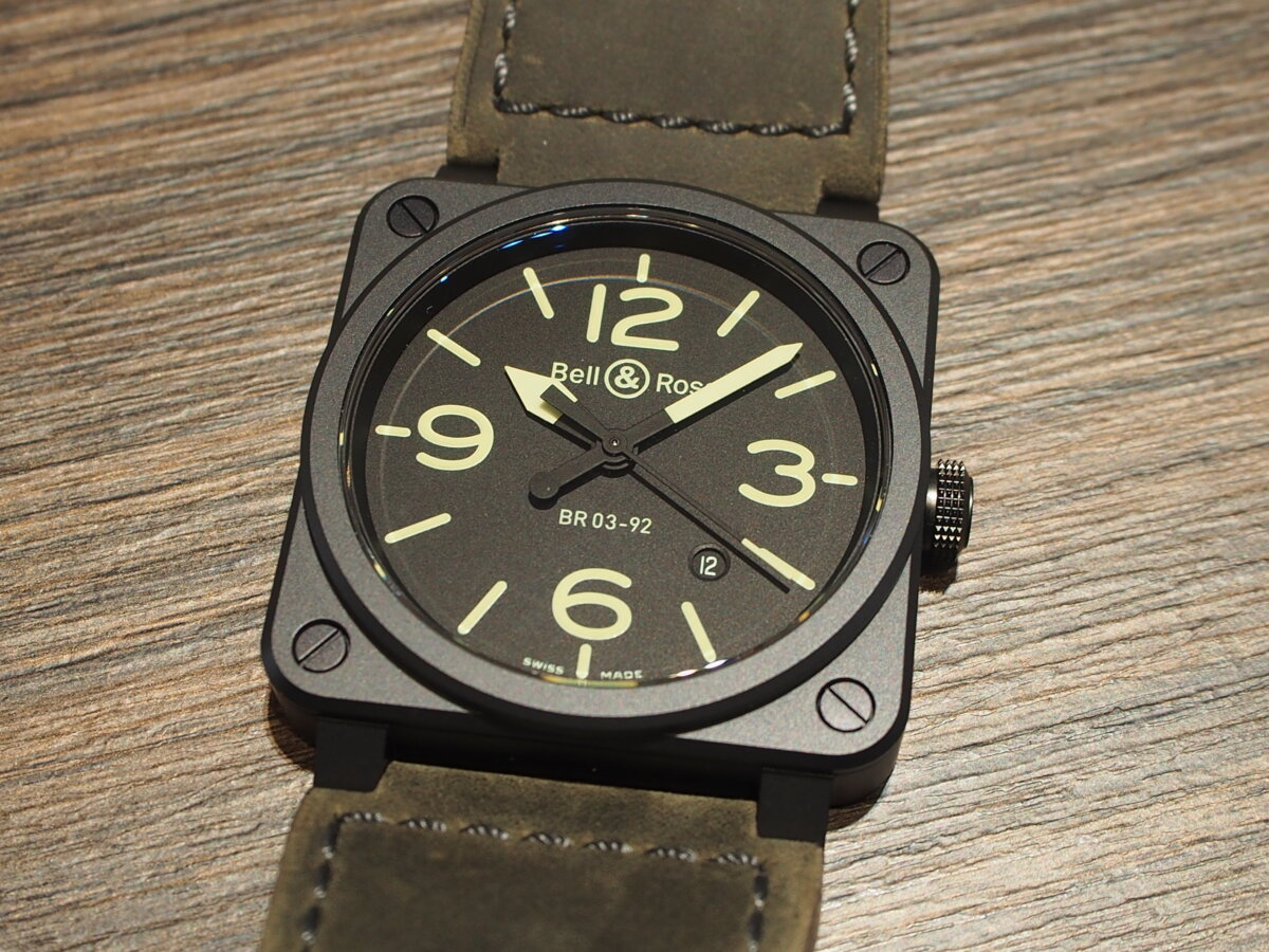 【ベル＆ロスフェア開催中】パイロットウォッチを代表する角形時計　～BR 03-92 GREY LUM～-BELL&ROSS -P6102896