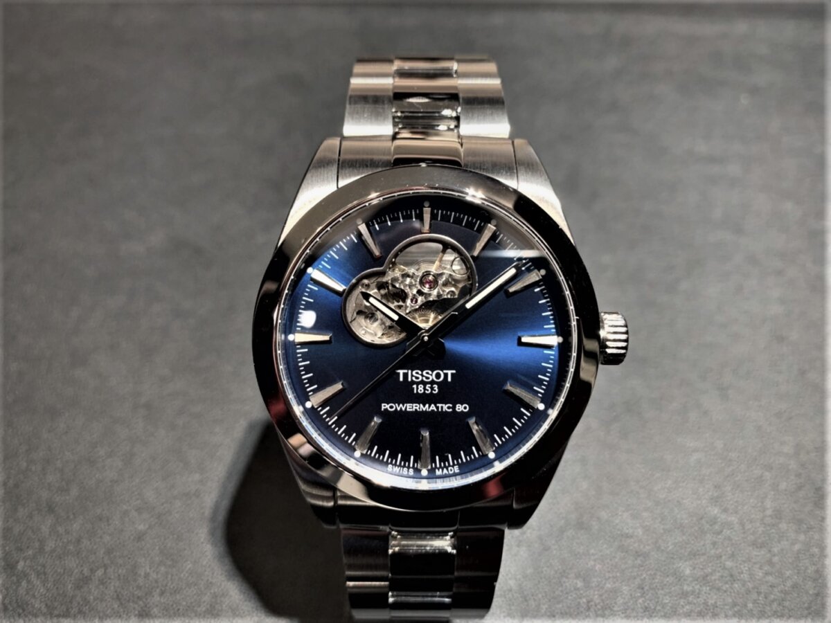 【TISSOT（ティソ）】80時間のパワーリザーブを誇るムーブメントを文字盤で楽しめる「ジェントルマン パワーマティック80 オープンハート 」-TISSOT -S__31039500