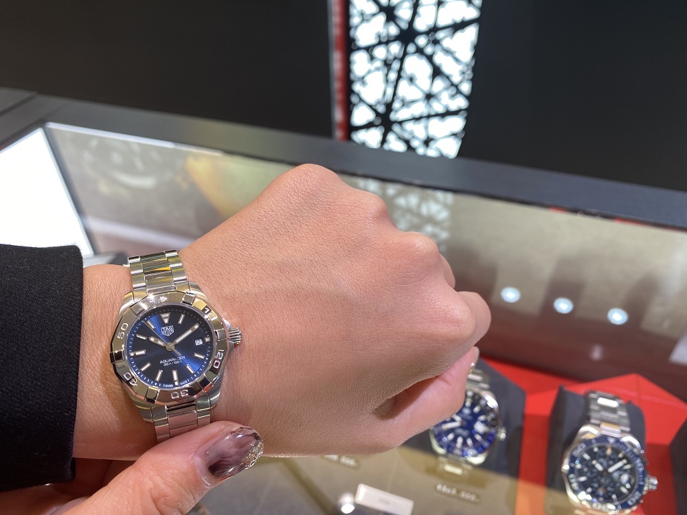 タグ・ホイヤー TAG HEUER アクアレーサー WBD1412 ネイビー ステンレススチール クオーツ レディース 腕時計