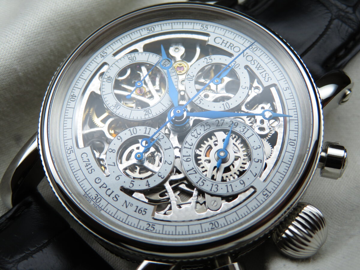 クロノスイス 芸術的な文字盤デザイン！シリウス クロノグラフ スケルトン！CH-7543S - CHRONOSWISS 