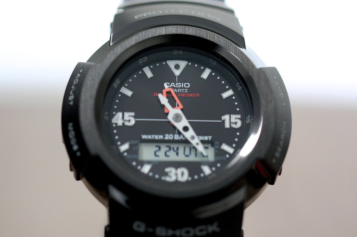 CASIO G-SHOCK 初代アナログ AW-500 1989年発売 黒、蓄光-