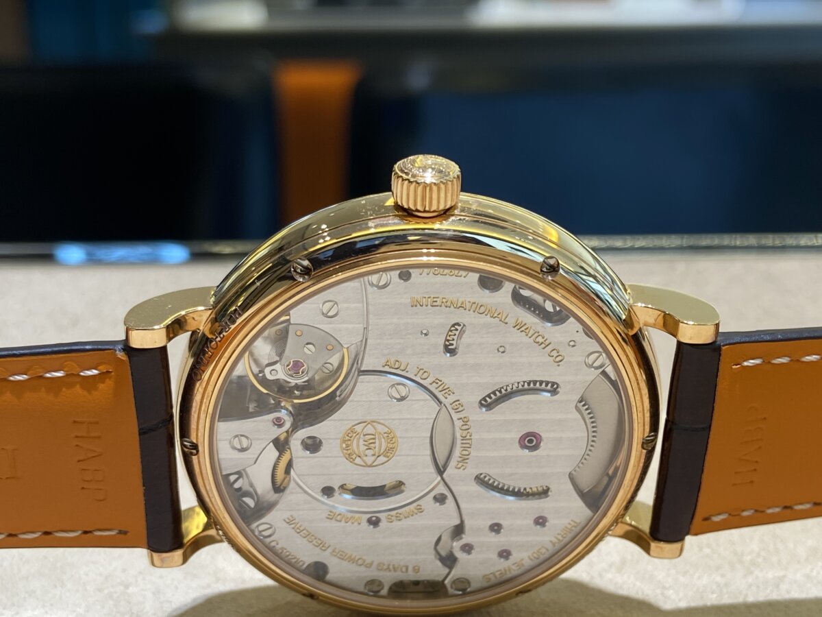 IWC スレート✖️18Kレッドゴールドが美しい 手巻きムーブメント