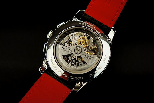 赤いグロノグラフ秒針の時計 - ZENITH（取扱い終了） 