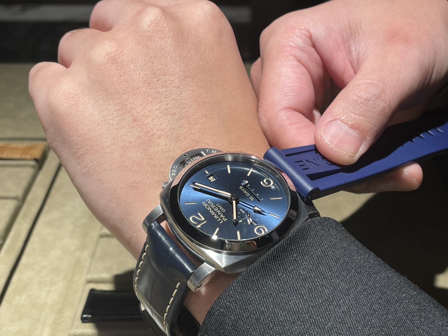 ルミノール GMT 10デイズ Ref.PAM00986 品 メンズ 腕時計