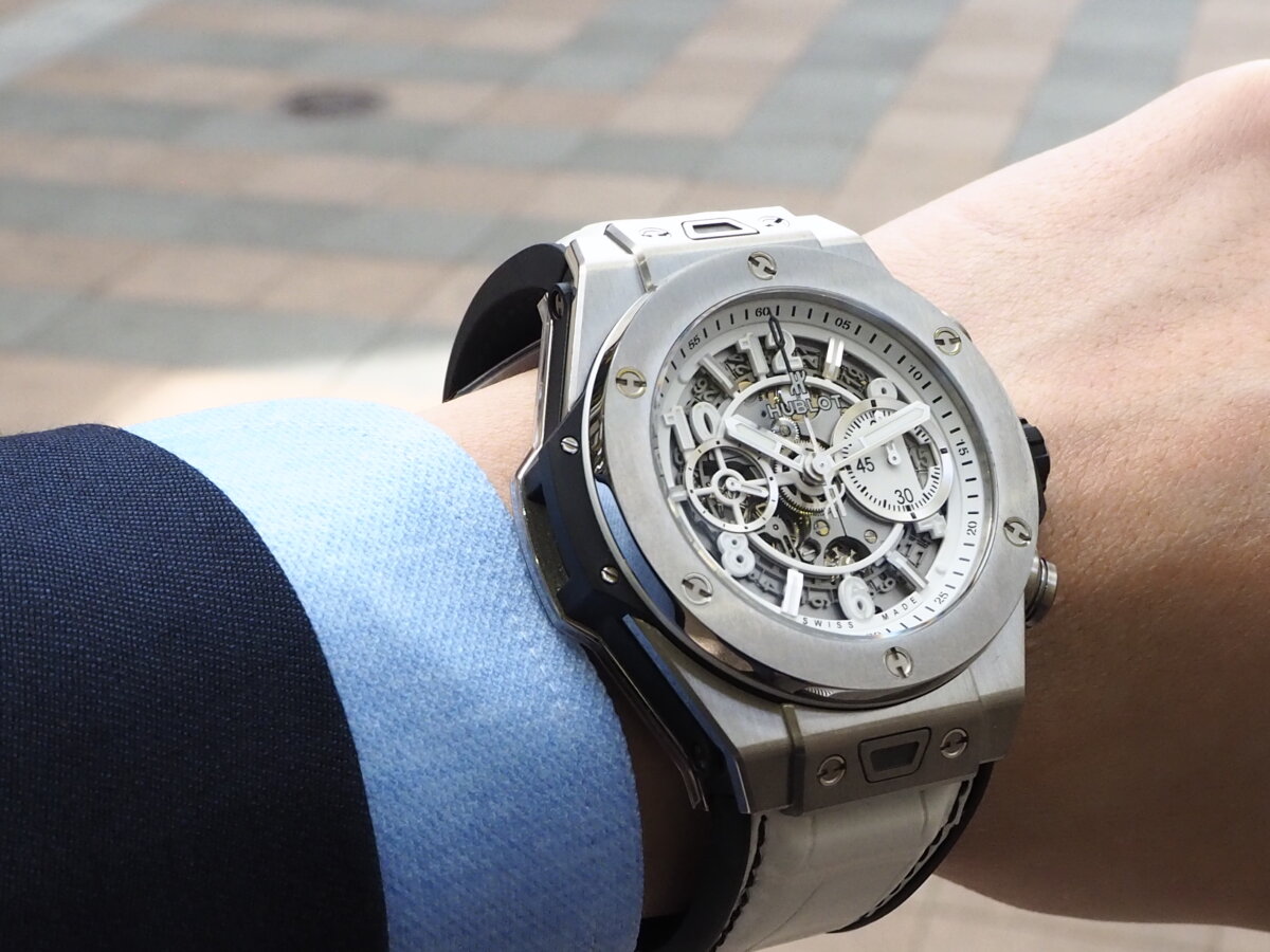 HUBLOT ビックバンウニコ ホワイトアリゲーターベルト | www.bioimune