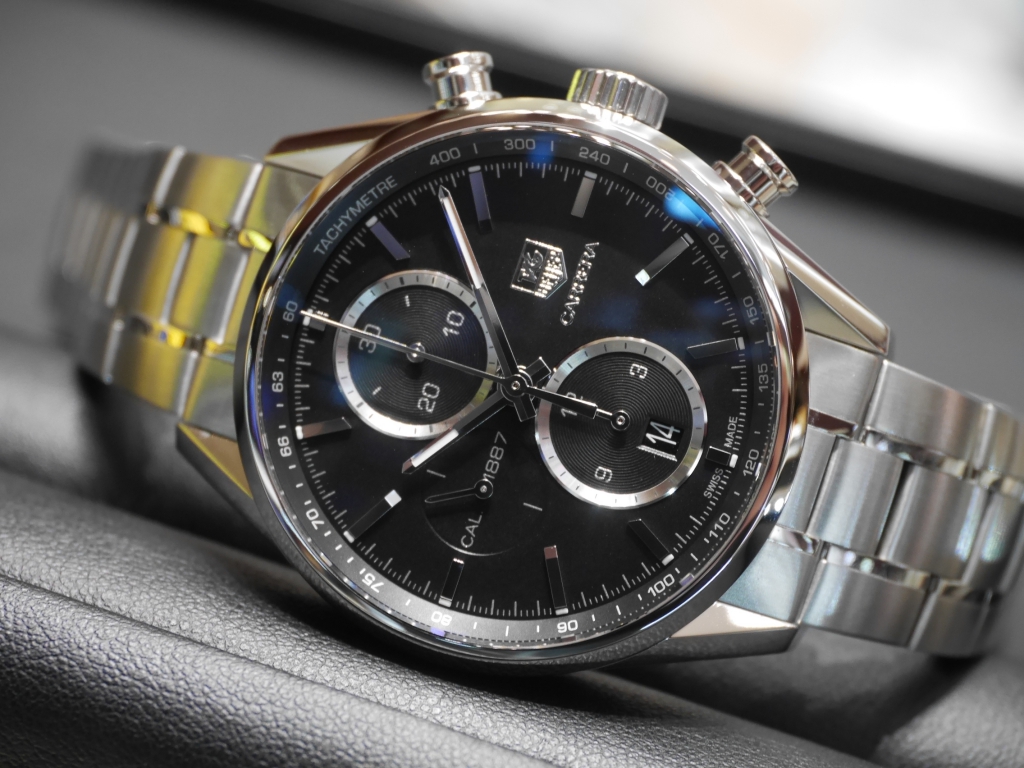 革ベルト付　TAG HEUER　 カレラ 　CAR2110　ギャランティカード付