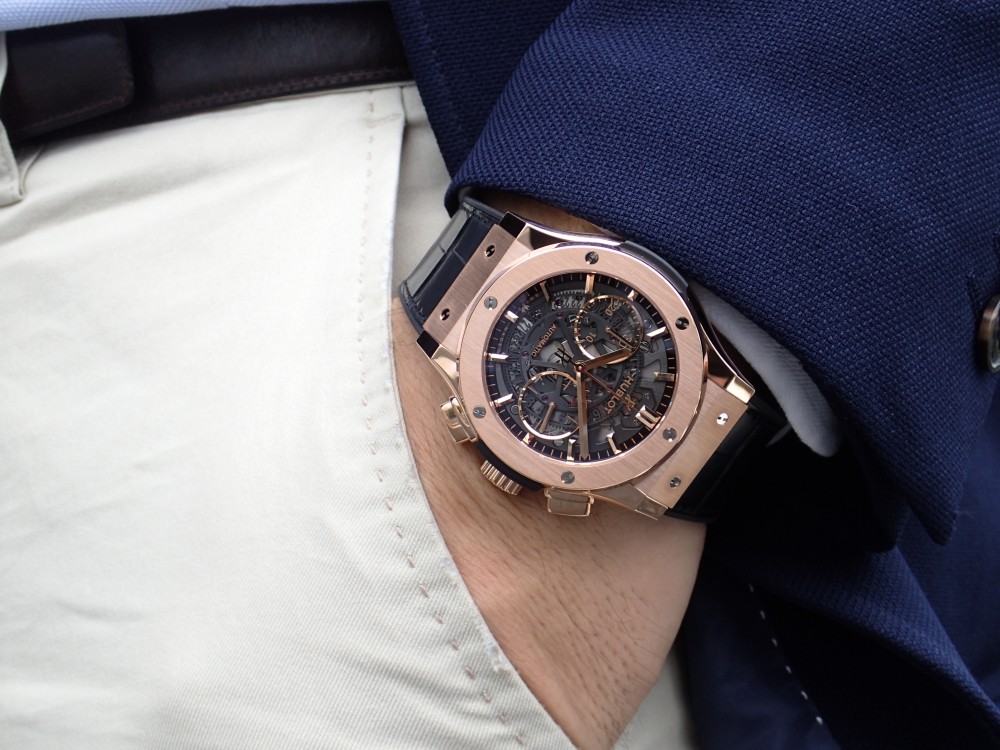 [ウブロ]スケルトン仕様の文字盤が魅力的なアエロ・フュージョン - HUBLOT 