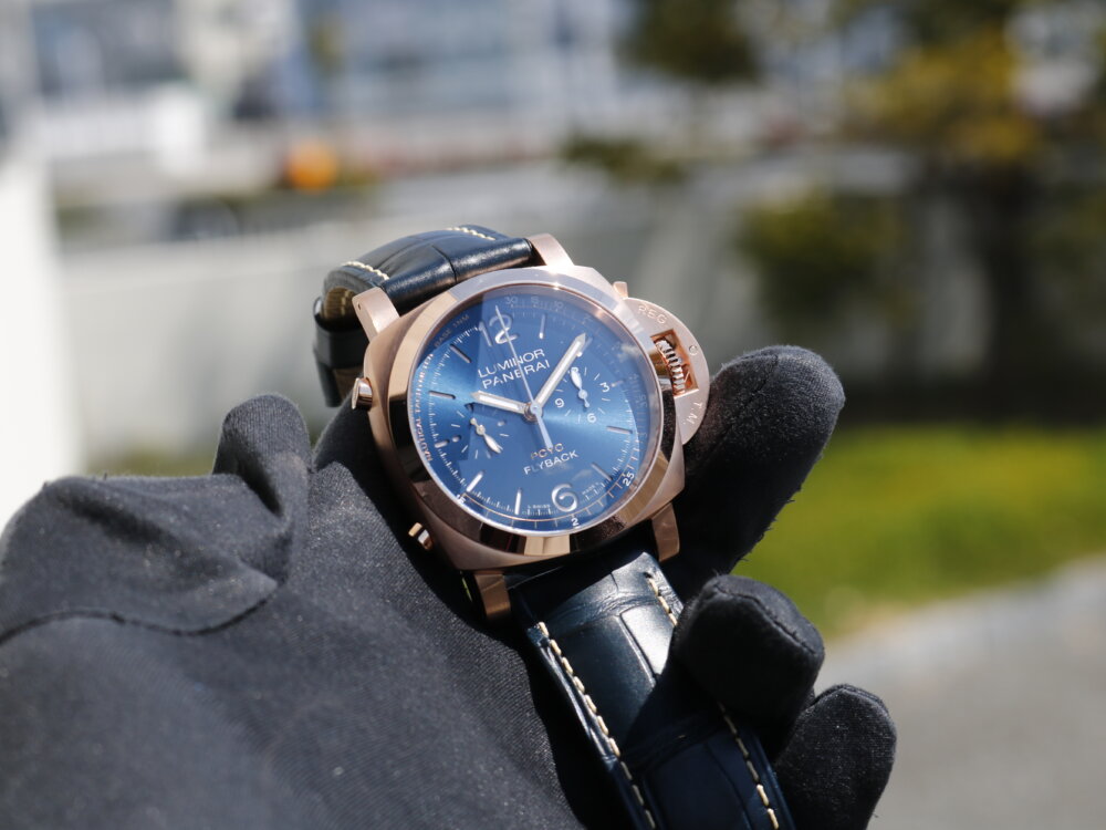 レッドゴールド×ブルー文字盤 上品なゴールドウォッチならパネライがオススメ - PANERAI 