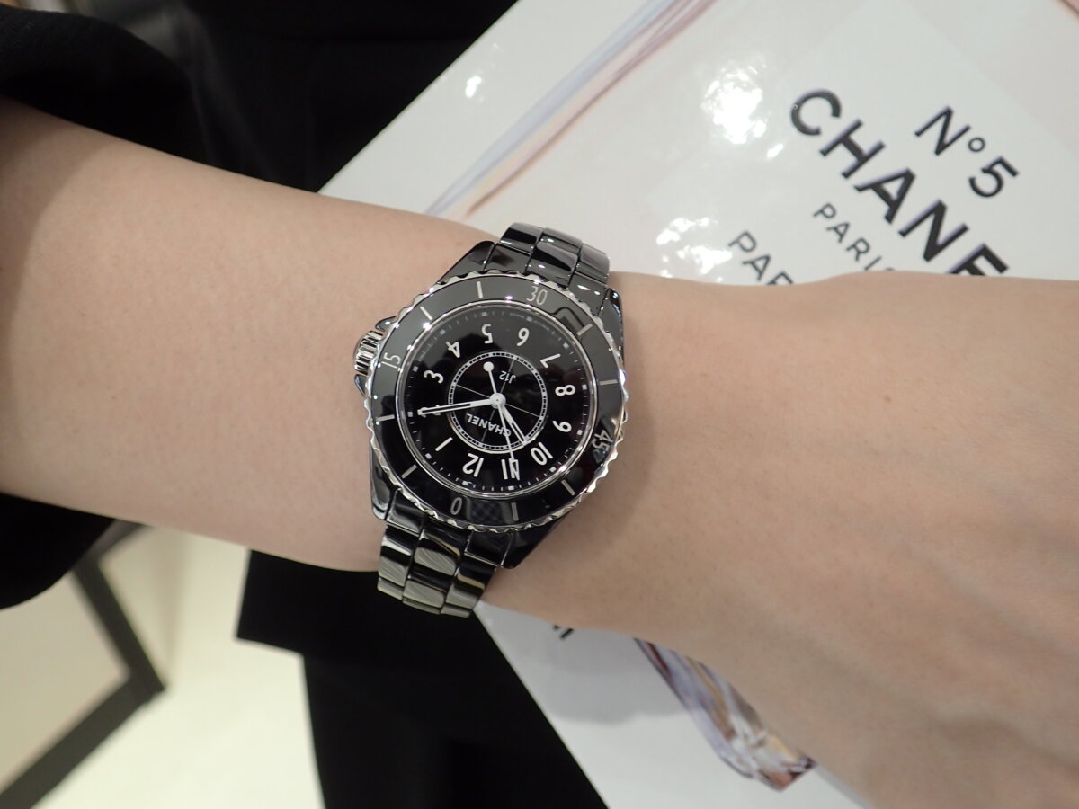 シャネル CHANEL J12 ダイヤ ブラックセラミック メンズ 腕時計