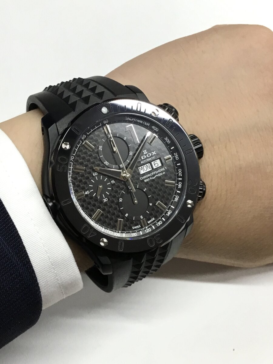 エドックスEDOX 国内正規 購入後二年未満 クロノオフショア1 ダイバー 美品