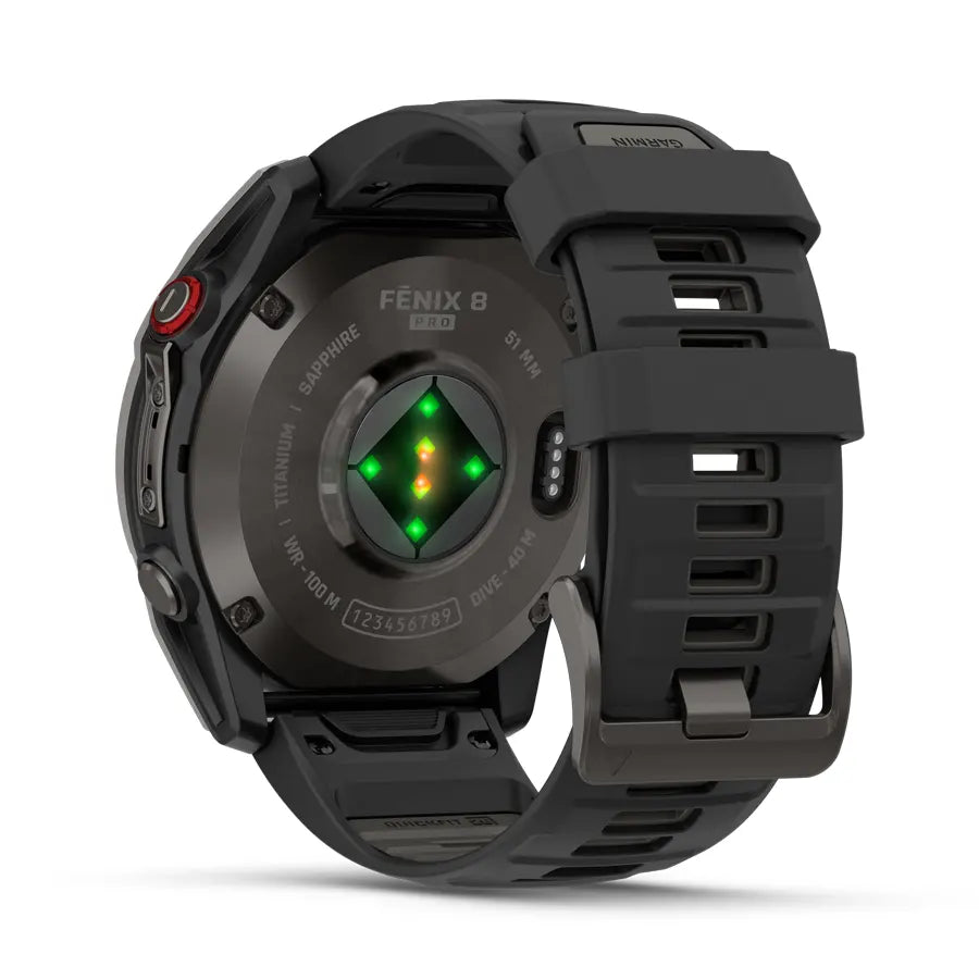 fēnix 8 Pro AMOLED 51mm Ti Carbon Gray DLC / Black｜ガーミン