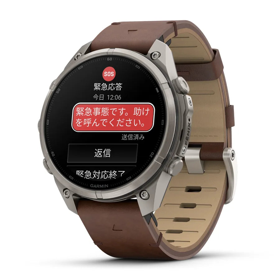 fēnix 9 Pro inReach Sapphire AMOLED 47mm Ti / Leather Band