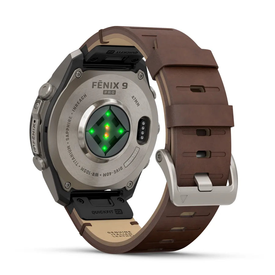 fēnix 9 Pro inReach Sapphire AMOLED 47mm Ti / Leather Band