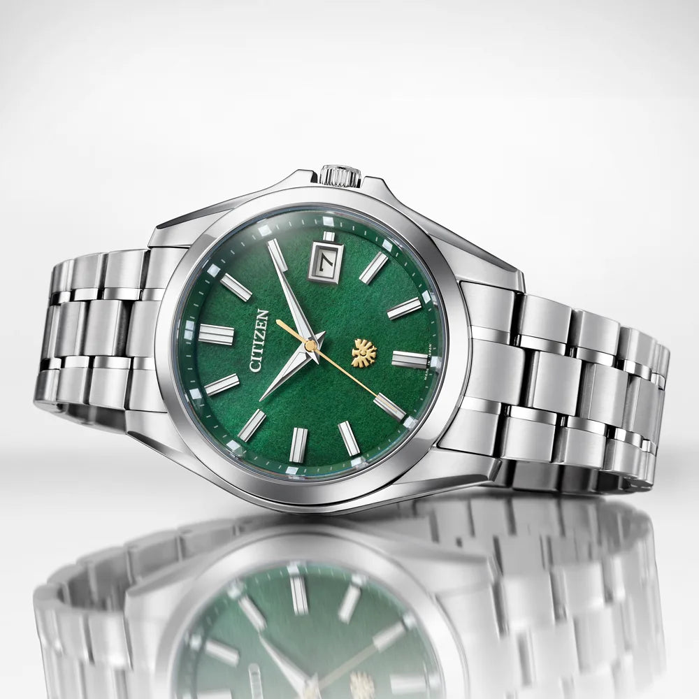 AQ4091-56W - エコ・ドライブ50周年限定モデル 年差±5秒 草木染緑和紙