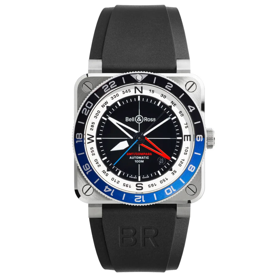 BR-03 GMT COMPASS - BR0393-COM-ST/SRB 自動巻き｜ベル＆ロス