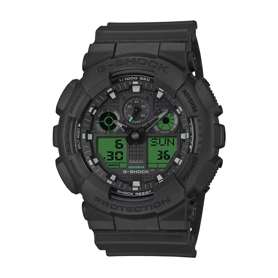 BLACK AND ELECTRO GREEN - GA-100BEG-1AJF GA-100 SERIES｜ジー