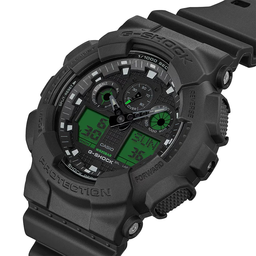 BLACK AND ELECTRO GREEN
