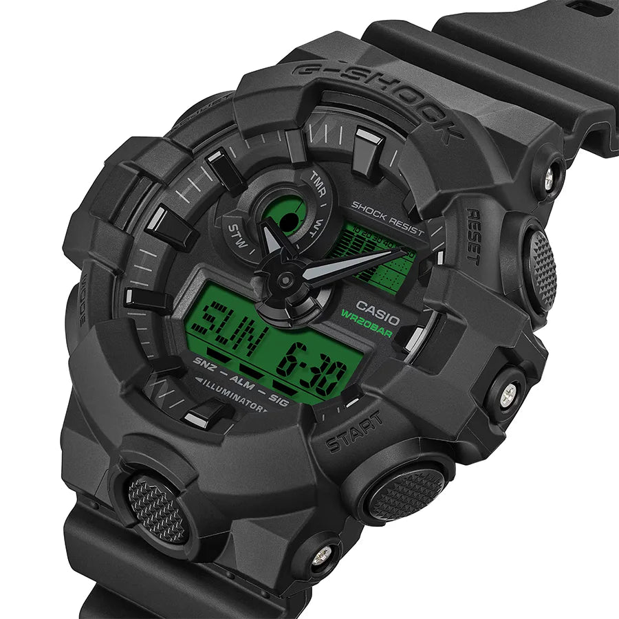 BLACK AND ELECTRO GREEN
