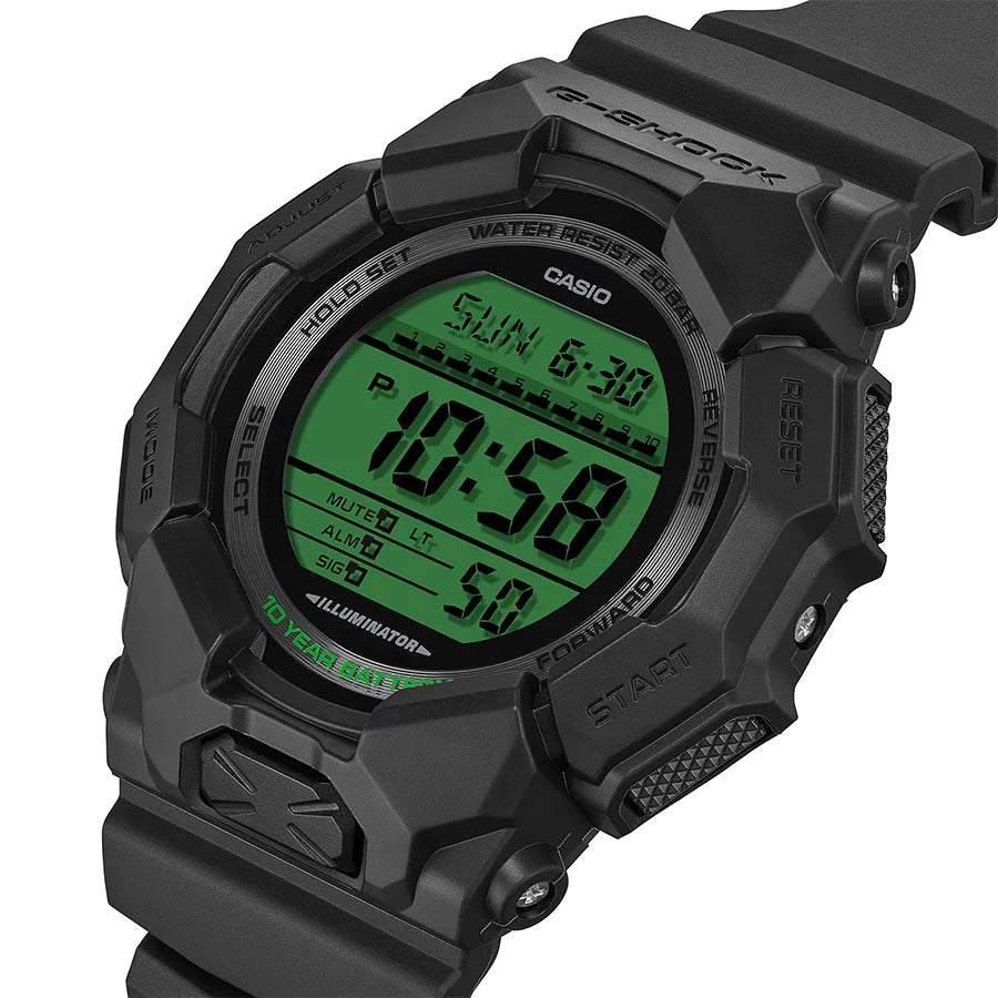 BLACK AND ELECTRO GREEN